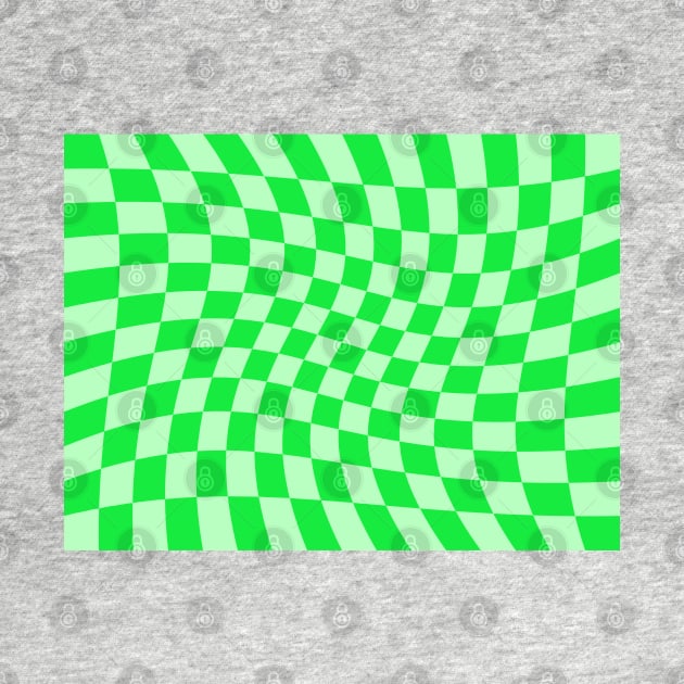 Twisted Checkered Square Pattern - Green Tones by DesignWood Atelier